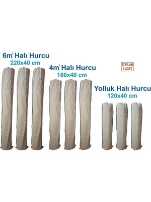 About The Perfect Bej Halı Kılıfı Seti, Saklama ve Koruma Çözümü, 9 Parça