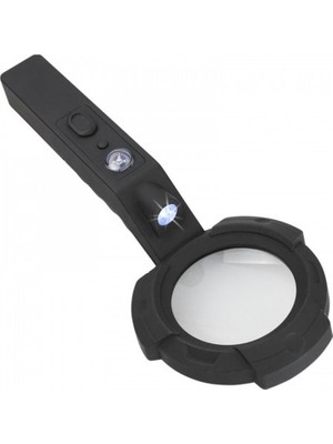 7 LED Aydınlatma Fener Pusula 4x Büyütme Okuma Büyüteç  TH-600557