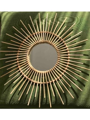 Bambu Aynalı Dresuar ve Konsol Aynası, Dekoratif ve Bohem Tarzı Duvar Aynası