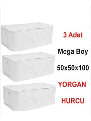 About The Perfect Beyaz 3'lü Hurç Seti, Çeyizlik Büyük Boy Yorgan, Döşek, Battaniye, Yastık 100X50 cm