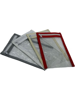 About The Perfect Şeffaf Toz Geçirmez Fermuarlı Kozmetik Düzenleyici, 16X10CM, 10 Adet