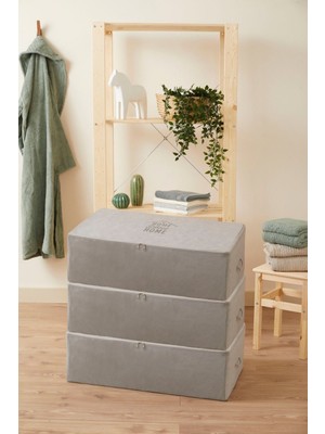 About The Perfect Üçlü Gri Mega Boy Hurç Seti, Modern ve Şık Tasarım, 74X46X22 cm