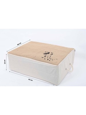 About The Perfect Kelebek Desenli Büyük Jüt Hurç, Şık ve Kullanışlı Depolama Çözümü