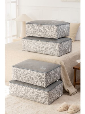 About The Perfect Dört Parça Baza Altı Yastık Yorgan ve Kazak Seti, Gri, Konforlu ve Şık Tasarım