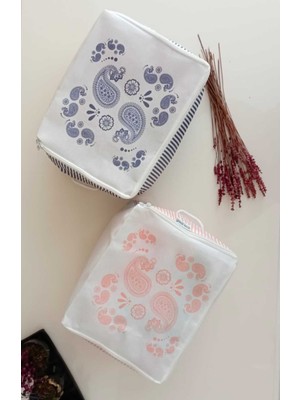 About The Perfect Mavi Pembe Çekmece Düzenleyici Kutu Organizer Iç Çamaşırı Saklama Seti