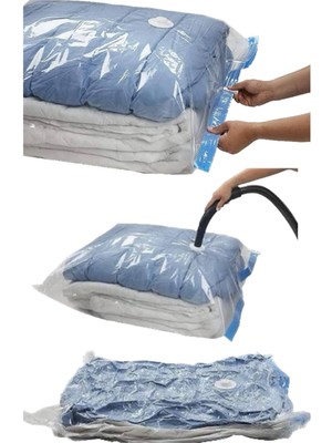 About The Perfect Şeffaf Vakum Poşet Tekli Hurç, 80X110 Cm, Xxl Boyutta, Dayanıklı ve Kullanışlı