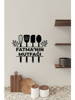 Isme Özel Mutfak Yazısı, 35X22 Cm, 3 mm Ahşap Mdf, Şık ve Kişisel Dekorasyon.