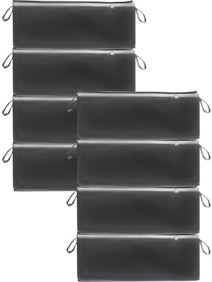 About The Perfect 8 Adet Gri Büyük Boy Düz Bazaaltı Hurç 60X40X22, Dayanıklı ve Şık Depolama Çözümü