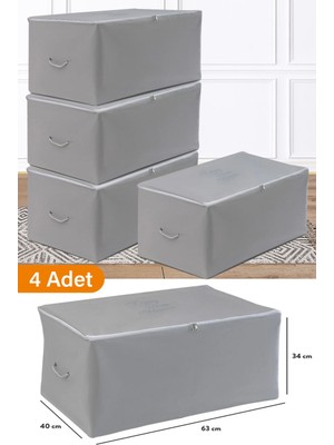 About The Perfect 4'lü Orta Boy Antrasit Hurç Seti 63X40X34 cm