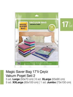 About The Perfect 17 ve 217'LI Şeffaf Vakumlu Poşet Setleri, Pratik ve Kullanışlı Depolama Çözümleri