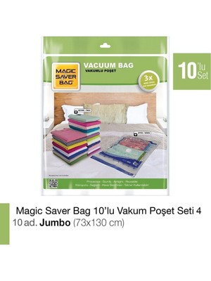 About The Perfect 10'lu Şeffaf Vakumlu Poşet Seti, 410'LU ve 4 Adetli, Dayanıklı ve Kullanışlı Ürün.