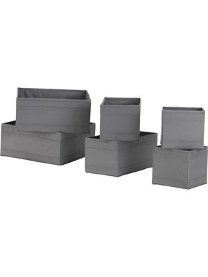 About The Perfect Koyu Gri Çekmece Içi Düzenleyici 6 Parça Set