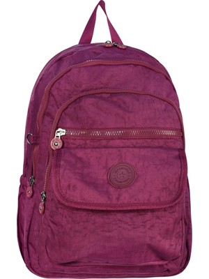 Duomino Krinkıl Suya Dayanıklı Büyük Boy Siyah Klinkır Sırt Çantası Seyahat Okul Çanta 15,6 Lise