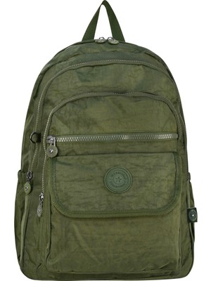 Duomino Krinkıl Suya Dayanıklı Büyük Boy Siyah Klinkır Sırt Çantası Seyahat Okul Çanta 15,6 Lise