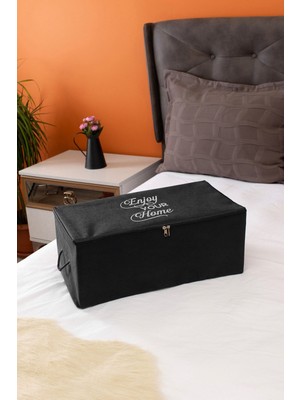 About The Perfect Baskılı Küçük Siyah Hurç, 52X28X21 Cm, Şık ve Kullanışlı Taşıma Çantası