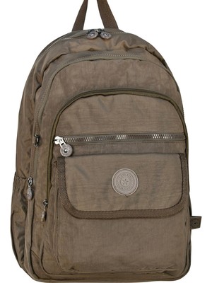 Duomino Krinkıl Suya Dayanıklı Büyük Boy Siyah Klinkır Sırt Çantası Seyahat Okul Çanta 15,6 Lise