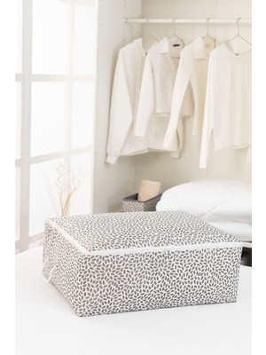 About The Perfect Gri Yaprak Desenli Baza Altı Yastık Yorgan Kazak Hurcu 62X46X22