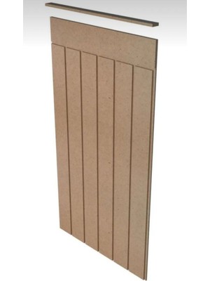 Ahşap Duvar Paneli, Dekoratif Çıta, Boyanabilir, Kahverengi, 54X103 Cm, Tek Adet