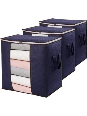 About The Perfect 3'lü Lacivert Pencereli Yastık Yorgan Seti, 50X50X36 Ölçü, Şık ve Konforlu Seçim