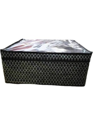 About The Perfect 3 Adet Siyah Pvc Kapaklı Baza Altı Hurç 50X40X20, Şık ve Kullanışlı Depolama Çözümü