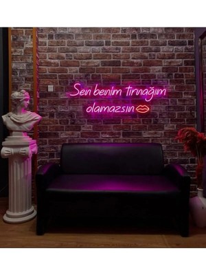 Pembe Neon Yazı Tabela, 70X32CM, Güzellik Merkezi ve Bakım Alanı Için