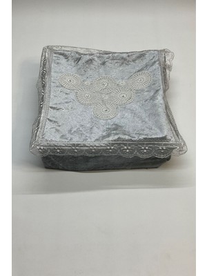 About The Perfect Kadife Gri Çeyizlik Hurç Bohça, Şık ve Kullanışlı Ev Dekorasyonu Aksesuarı