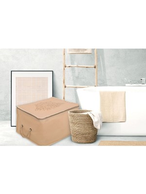 About The Perfect Büyük Boy Hurç, Fermuarlı, Yıkanabilir, Tela Kumaş, Sağlam, Dayanıklı, Krem Renk