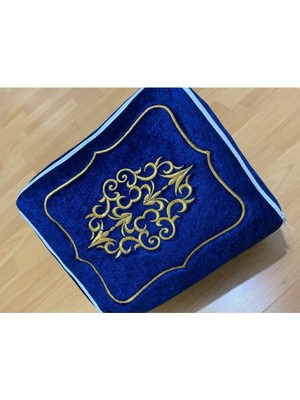 About The Perfect Kadife Bohça 35X30 cm Lacivert Gold Işlemeli, Nişan ve Düğün Hediyesi