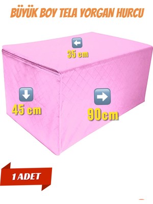 About The Perfect Büyük Boy Hurç, Yorgan Hurcu, 90X45X35 Cm, Eko Serisi, Pembe