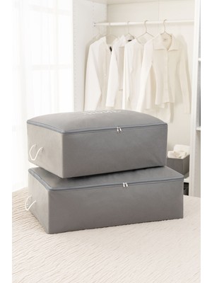 About The Perfect 2'li Yatak Altı Yastık ve Yorgan Seti Gri, Konfor ve Şıklık Bir Arada