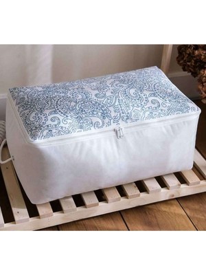 About The Perfect Büyük Boy Hurç 52X30X24 Beyaz Mavi, Şık ve Kullanışlı Organizer Çanta