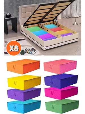 About The Perfect Renkli 8'li Baza ve Çekyat Tipi Hurç, 64X45X22 Cm, Şık ve Kullanışlı Set