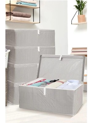 About The Perfect Geniş Kapaklı Çok Amaçlı Hurç 50X40X30 Gri