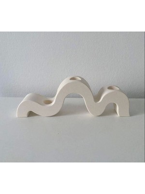 Şamdanlık ve Mumluk, Beyaz, Dekoratif, Şık ve Zarif Tasarım