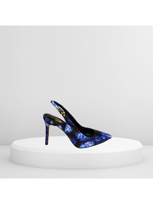 Who What Wear Kadın Özel Üretim Şık Gece Deri Üstü Saten Kaplama Stiletto Topuklu Ayakkabı 25NW001