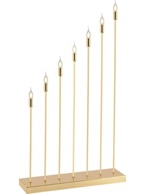 7'li Mızrak Şamdan Seti, Gold Kaplama, Kına ve Düğün Organizasyonu Için