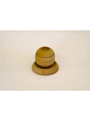 Kahverengi Yuvarlak Mumluk, Tabaklı ve Şamdan Tasarımı, Boyama Için Uygun