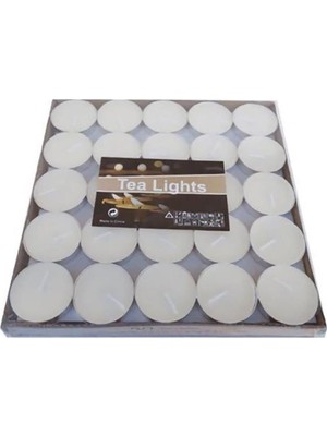 Kokusuz Beyaz Renkli Mumlar, Kutlama ve Eğlence Için 50 Adet Set