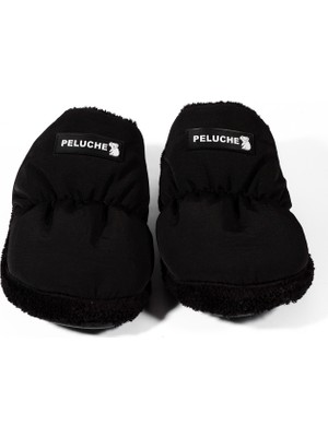 Peluche Siyah Erkek Ev Terliği Par-Esh