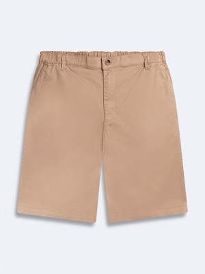 LTB Erkek Basıc Midi Regular Gabardin Bej Şort