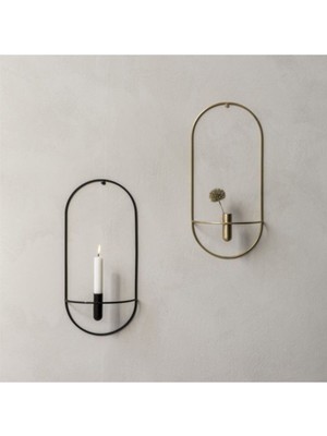 Şık Elips Mumluklar, Siyah ve Gold Renk Seçenekleri