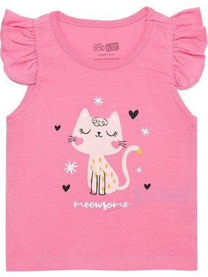 Hellobaby Basic Kız Baskılı Atlet T-Shirt Kız Bebek