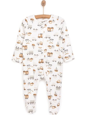 Hellobaby Yenidoğan Erkek  Organik Patikli Tulum Erkek Bebek