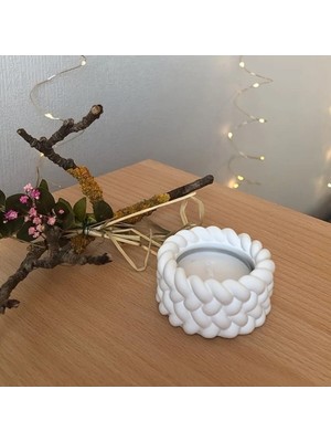 Doğal Soya Wax Mum Seti 6 Parça, Beyaz ve Tealight Renkleri
