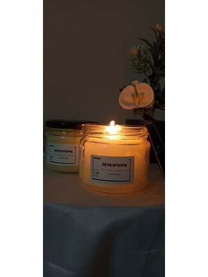 Limon Kokulu Şeffaf Kavanoz Mum, Ferah ve Canlandırıcı Atmosfer Için Idealdir