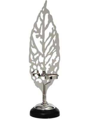 Renkli Silver Yaprak Mumluk AK.JE0093, Zarif ve Şık Dekorasyon Parçası