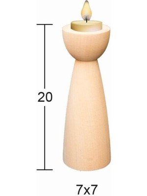 Şık Ahşap Şamdan, Zarif Ev Dekoru, El Işçiliği, Modern ve Şık Tasarım