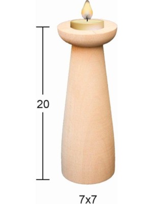 Şamdan, Ahşap, Zarif, Ev Dekoru, Modern Tasarım, Şa-35