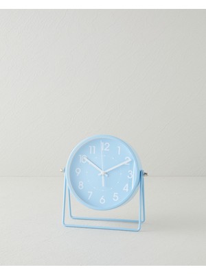 Mavi Masa Saati, 18,5 Cm, Şık ve Modern Tasarım