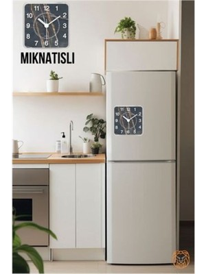 Şık Siyah Reçine Mıknatıslı Dijital Buzdolabı Saati 719932